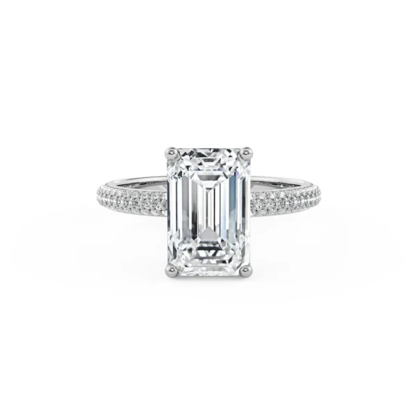 Vintage Glamour Radiant Diamond Ring front view