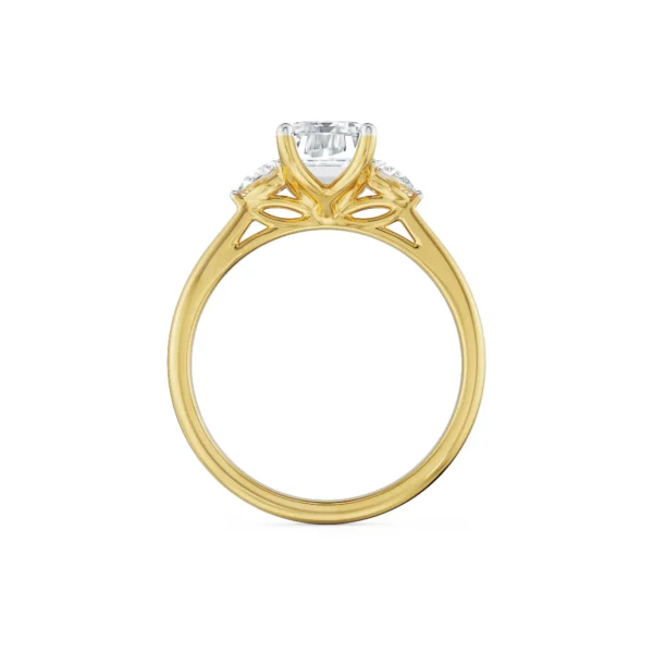 Three Stone Bridal Ring right view