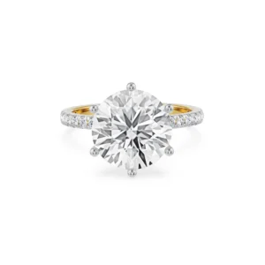 Majestic Round Solitaire Bridal Ring front view