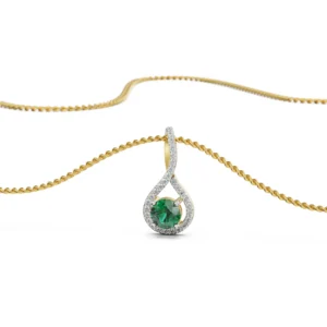 Emerald Pave Diamond Pendant
