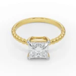 Violet Princess Cut Engagement Ring