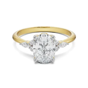 Oval Cluster Engagement Ring