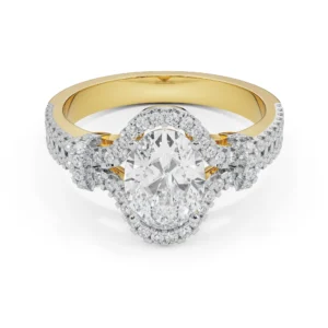 Glimmery Oval Engagement Ring