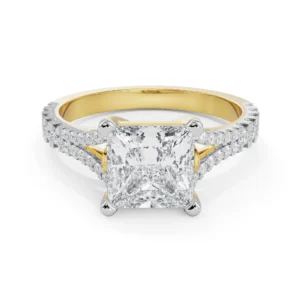 Mauve Princess Cut Engagement Ring