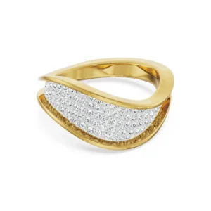 Modern Twist Diamond Band front view