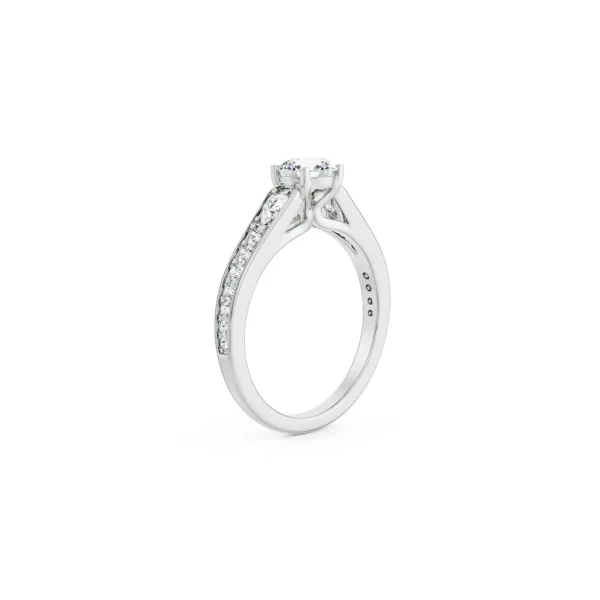 Harlow Pave Engagement Ring back view