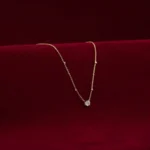 0.5 CT Solitaire Diamond Necklace Prospective View