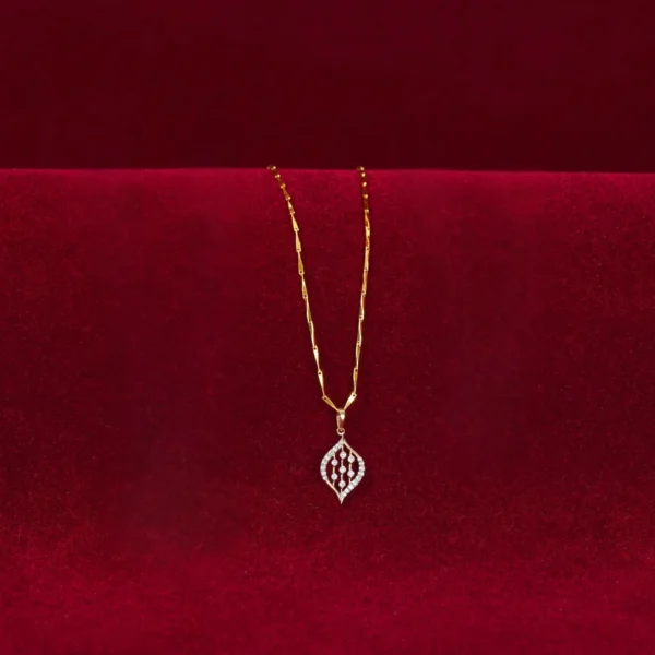 Parallel Stroke Diamond Pendant Prospective View