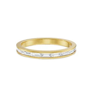 Baguette Straight Wedding Band Front view